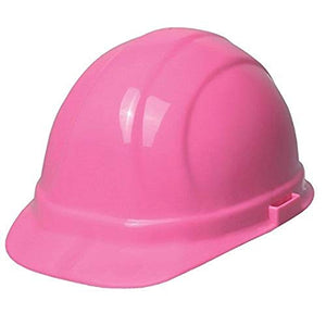 Casco de seguridad con cierre deslizante, polietileno, ajustable, Rosado de alta visibilidad, Ajustable