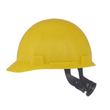 Casco de seguridad con suspensión Fas-Trac III de trinquete | Carcasa de polietileno, protección superior contra impactos, correas de corona autoajustables – Tamaño estándar en amarillo