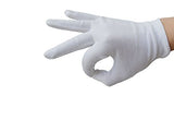 12 unidades/6 pares de guantes de trabajo de algodón blancos de 20,3 cm, talla única