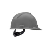 Casco seguridad delantero rígido con suspensión de trinquete, estándar, blanco, V-Gard Cap w/Fas-Trac III Susp, Gris, Estándar