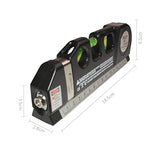 SEAFON Nivelador láser de línea, Medidor Láser Multipropósito + Cinta Métrica de 2,5 m, nivelador laser fácil uso para aplicar en techo/piso/pared nivel laser (negro)