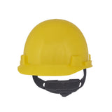 Casco de seguridad con suspensión Fas-Trac III de trinquete | Carcasa de polietileno, protección superior contra impactos, correas de corona autoajustables – Tamaño estándar en amarillo