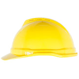 Gorra rígida con suspensión de carraca Fas-Trac III de 6 puntos, estilo casco, color amarillo y verde