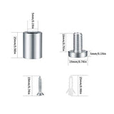 10 tornillos de separación para letreros,