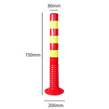 Bolardo de estacionamiento en Garaje Marcadores de Carretera Reflectantes Conos de tráfico de plástico Bolardo de Seguridad para áreas sensibles al tráfico (Tamaño: 750x80 mm) (750x80 mm)