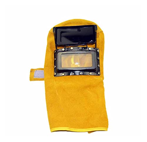 Capucha Soldador de Cuero Lente Solar Cubierta de Tapa Solar Soldado de Cuero aliviar almejado Soldador de Casco de protección de protección de Seguridad