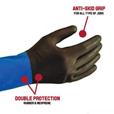 Super Remover - Guantes de neopreno, resistentes a los productos químicos, resistencia industrial, pelar y pintar, duraderos y reutilizables con agarre antideslizante - 1 par
