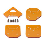 HERMIT TOOLS Plantilla de esquina 12 en 1 para enrutadora/recortadora R5 R10 R15 R20 R25 R30, T5 T10 T15 T20 T25 T30 Medio Redondo Radio de esquina Quick Jig (12 radios diferentes)