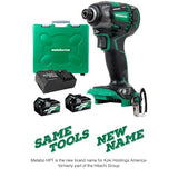 Metabo HPT WH36DBG - Kit de destornillador de impacto inalámbrico multivoltios de 36 V, dos baterías y cargador