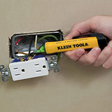 Probador de voltaje sin contacto tipo lápiz de 50 a 1000 V CA con alarmas LED sonoras e intermitentes y clip de bolsillo - NCVT-1P Klein Tools