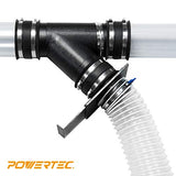 POWERTEC 70108 Puerta Blast de 4 pulgadas para aspiradora/colector de polvo