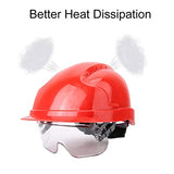 Casco de Seguridad, Casco de Trabajo Estable humanizado, cómodo y antirruido, Electricista reparador para Soldador(6.00*6.00*4.00cm-Red)