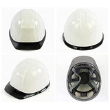 Casco de Seguridad con Trinquete de 6 Puntos Casco de Protección de Cabeza Ajustable Casco de Construcción Casco Duro Industrial/White / 1 PCS