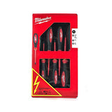 Milwaukee Hand Tools - Juego de destornilladores VDE, 7 piezas SL/PH/PZ/Tester