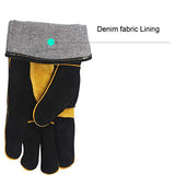 Guantes de soldador, de piel, resistentes al calor, resistentes al fuego, con costuras de Kevlar, resistentes al calor, para soldar, horno, parrilla, barbacoa, chimenea, estufa, soporte para ollas, soldador, 40,6 cm