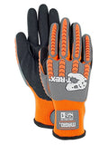 Magid Glove & Safety TRX100S T-REX TRX100 - Guantes de impacto multiusos, Black/Orange NitriX Grip, 8/M