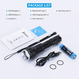 WUBEN L60 Linterna LED Portátil 1200 Lumens Lámpara Táctica Recargable 5 Modos,Zoomable Impermeable Táctica para Senderismo, cámping, senderismo