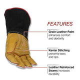Guantes de soldador eléctricos resistentes al calor | Mano reflectante aluminizada | Grande | K2982-L
