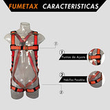 FUMETAX Arnés de Cuerpo Completo contra Caídas Kits de Arnés de Seguridad 3 Anillos Posicionamiento SW-8201002