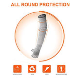 Mangas resistentes a los cortes con guantes de medio dedo, protección de nivel 5, mangas de seguridad para soldadura, cocina, jardinería (1 par)
