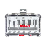 Set de Fresas rectas, vástago de 1/4" | 6pz. BOSCH