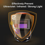 Casco de soldadura de oscurecimiento automático, color verdadero 1/1/1/2 con protección solar, amplio rango de sombra 4/9-13 para moler soldadura ARC MIG TIG (ADLDH9242-A)