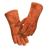 Guantes de soldador Guantes de soldador de cuero de invierno resistente a alta temperatura resistente al desgaste wear-resistant, anti-scalding, flame retardant