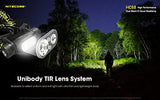 NITECORE HC68 - Faro de doble haz recargable tipo C, Luminus SST-40-W 2000 lúmenes, opciones de accesorios Eco-Sensa (+ 2 extras NL1835HP)