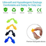 Tapones para los oídos para dormir, 16 pares de tapones para los oídos con cancelación de ruido, suaves, reutilizables, de silicona, resistentes al agua, reducción de ruido, para conciertos, natación, estudio, ruido fuerte, ronquidos