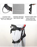 Weanas Arnés de escalada para hombres y mujeres, arnés ajustable de medio cuerpo más ancho para árbol, arnés de seguridad de cintura (1 libra)