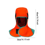 Capucha Soldador Cuello Protección Cubierta resistente al calor Cuadrito de hombro para cascos de soldadura Herramientas de soldadura electrónica de naranja