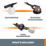 Worx WA4071 Hydroshot - Kit de Accesorios para Coche/Barco, Color Negro