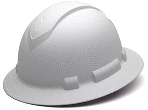 Gorro duro de ala completa, suspensión de trinquete de 4 puntos, patrón de grafito blanco mate