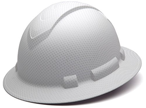 Gorro duro de ala completa, suspensión de trinquete de 4 puntos, patrón de grafito blanco mate
