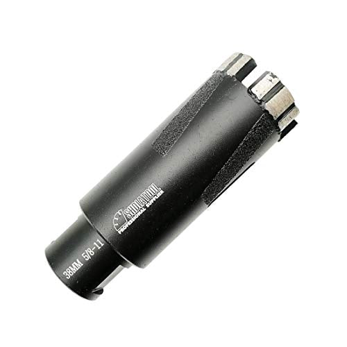 SHDIATOOL Brocas de diamante de 1-1/2 pulgadas para piedra dura, hormigón, mármol, granito, ladrillo, soldadas con láser, sierra de agujero seco o mojado,38mm