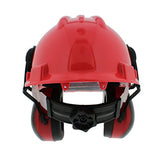 Casco de seguridad forestal – Sombrero duro ventilado, viseras de malla y plástico, orejeras protectoras – construcción, soldadura, motosierra