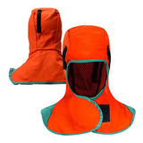 Capucha Soldador Cuello Protección Cubierta resistente al calor Cuadrito de hombro para cascos de soldadura Herramientas de soldadura electrónica de naranja