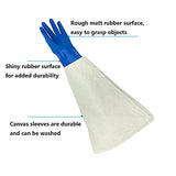 SHUNJIE Guantes de goma de lona Sandblaster, guantes de protección de trabajo de chorro de arena de 62 cm, guantes de trabajo duraderos para chorro de arena