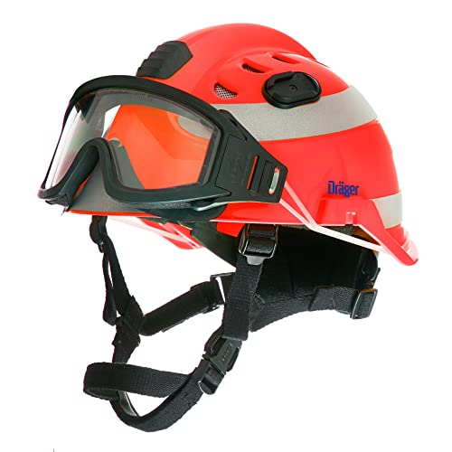 Casco de Rescate y Combate contra Incendios HPS 3500 con Goggles (Rojo)
