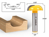 Yonico 13075 Yonico 13075 1-1/2" Cove Faux Panel CNC Cabinet Door Raised Panel Router Bit 1/2" Shank