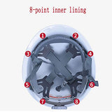 Casco de Seguridad Industrial, Casco de construcción rígido, ventilado, arnés de 8 Puntos, Casco de Protección, Casco de Trabajo Casco