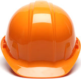 Casco de seguridad con carraca de 6 puntos, color naranja