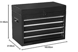 ROAD DAWG Torin - Organizador de Taller con Ruedas para cochera: Caja de Herramientas Desmontable de 4 cajones con clóset de Almacenamiento Grande y Estante Ajustable, Color Negro