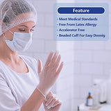 Safe Health - Guantes de examen de vinilo, desechables, sin polvo, sin látex, extra grandes, transparentes (caja de 90) SVF4C5-BX-XL