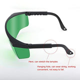 Comgrow Gafas de mejora láser verde, 2 paquetes – Gafas de seguridad de protección ocular para nivel láser verde, herramientas láser rotativas y multilínea – Gafas con patillas ajustables (caja protectora incluida)