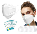 Seviete Set de 10 Cubrebocas Certificado KF94 Estilo Coreano. Máscara facial para adulto protección premium de 4 capas de filtración y proteccion contra particulas. Ajustador nasal oculto. Empaque Invidivual. Tapabocas que brinda seguridad y cuidado entre
