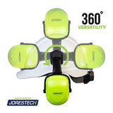 JORESTECH Orejeras de seguridad para casco duro con cancelación de ruido con soporte universal para cascos ranurados