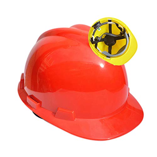 Casco de Seguridad con Ranuras En V ABS Protección Anti-Rotura Cascos de Protección Construcción Anticaída Obra de Construcción Construcción de Carreteras Túnel Mina