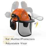 Casco de seguridad para motosierra, casco de protección de seguridad con gafas antivaho