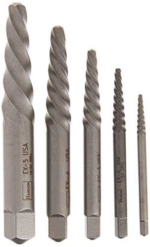 Extractor de tornillos para tornillos en espiral, 5 piezas (53535)